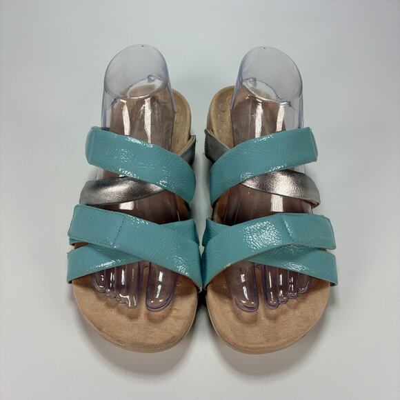 Vionic Hadley Adjustable Blue & Silver Comfort Sandals Women's Size 7.5 - Picture 4 of 10